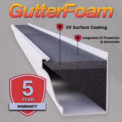 GutterFoam 5 in. W X 48 in. L Black Polyether Outdoor Foam Gutter Guard 8 pk