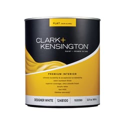Clark+Kensington Flat Designer White Premium Paint Interior 1 qt