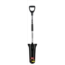 Truper 48 in. Steel Round Drain Spade Steel Handle