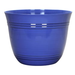 L&G Solutions 11 in. H X 14.5 in. W X 14.5 in. D X 14.5 in. D Polyresin Galileo Planter Cobalt