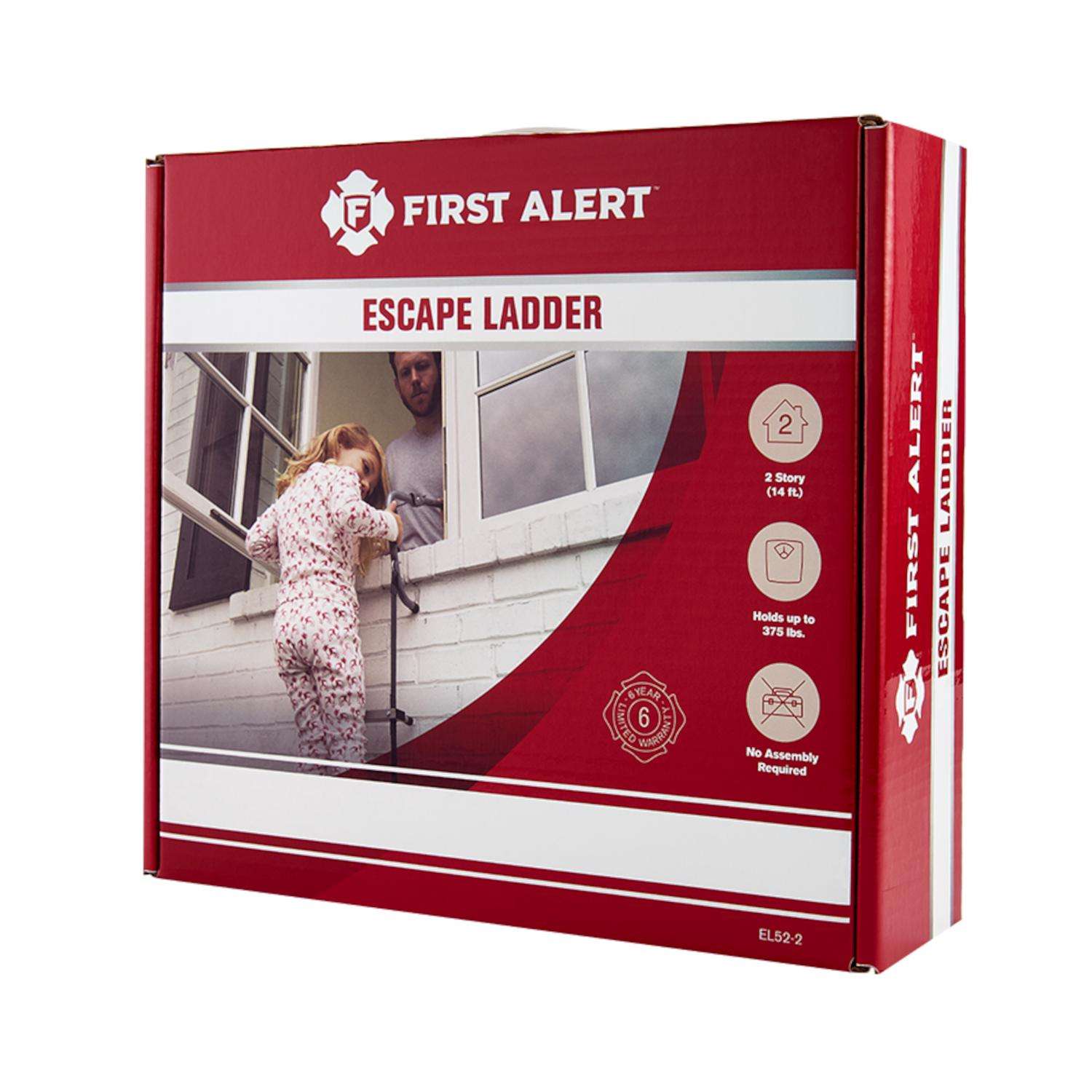First Alert 14 ft. H Fire Escape Ladder 375 lb. capacity First Alert 14 ft. H Fire Escape Ladder 375 lb. capacity