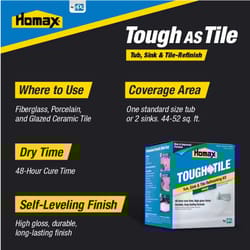 Homax Tough As Tile Gloss White Tub and Tile Refinishing Epoxy Interior 26 oz