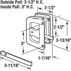 Prime-Line Plastic Outdoor Sliding Screen Door Latch/Pull