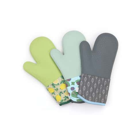 4pc Silicone Trivet Pot Holder Heat Resistant Mat Non Slip Oven Mitts Jar Opener