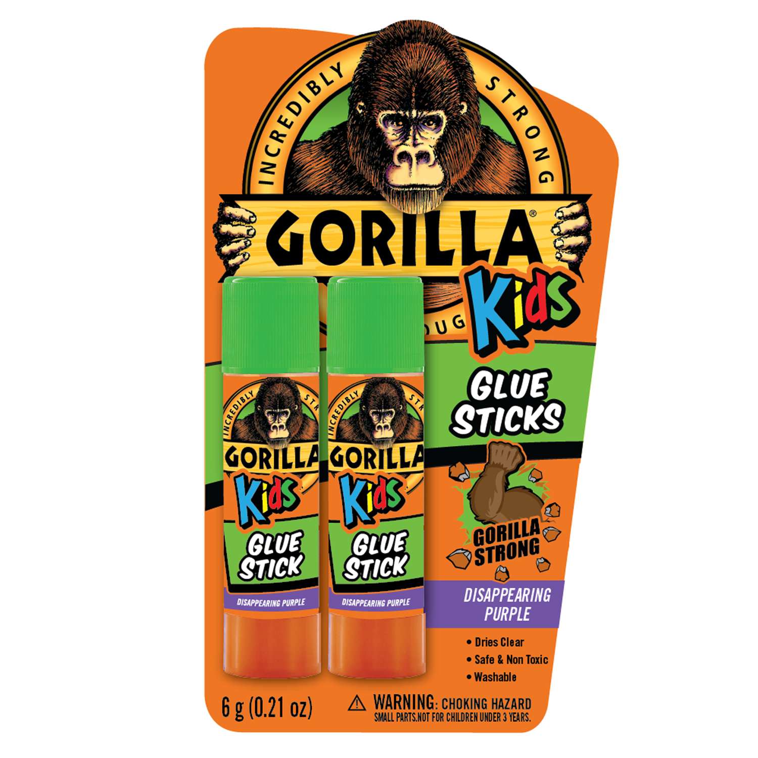 Gorilla Kids High Strength Glue Stick 2 pk Ace Hardware