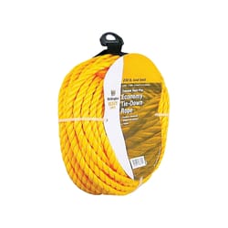 Wellington 3/8 in. D X 50 ft. L Yellow Twisted Polypropylene Tie-Down Rope
