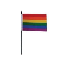 In The Breeze Printed Rainbow Flag 10.5 in. H X 6 in. W