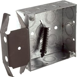Raco BOX-LOC 21 cu in Square Steel 2 gang Electrical Box Gray