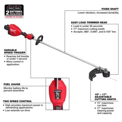 Milwaukee M18 FUEL Dual Battery 3006-20 17 in. 18 V Battery String Trimmer Tool Only