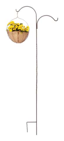 Panacea Brown Steel 84 in. H Double Crook with Butterfly Plant Hook 1 pk