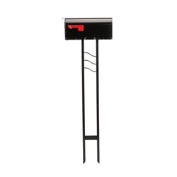 Architectural Mailboxes Mailbox-To-Go Classic Galvanized Steel Post Mount Black Mailbox