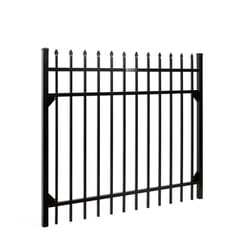 Fortress Building Products Athens 4 ft. H X 5 ft. L Powder Coated Black Aluminum Fence Gate