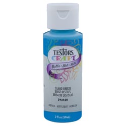 Testors Matte Island Breeze Water-Based Craft Paint Interior 2 oz