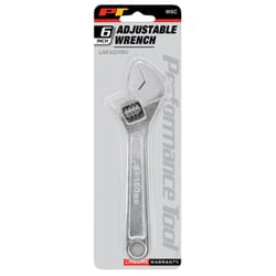 Performance Tool Adjustable Wrench 6 in. L 1 pc