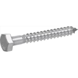 HILLMAN 3/8 in. X 3 in. L Hex Stainless Steel Lag Screw 25 pk