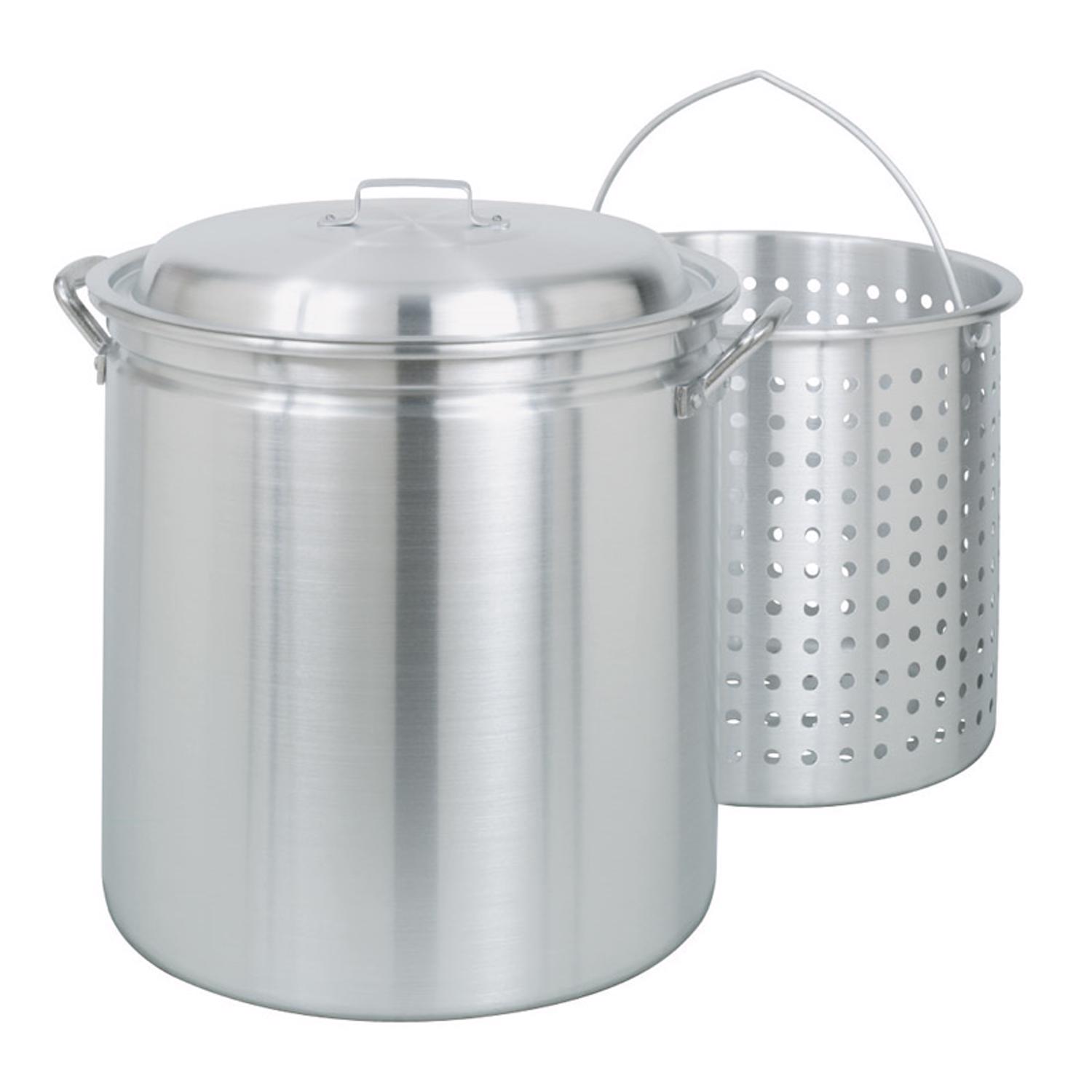 Carolina Cooker ; 40 qt. Aluminum Stock Pot with Lid Cast Iron & Cooking Supplies