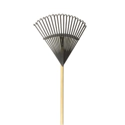 Yard Butler 62 in. 20 Tine Steel Fan Rake Wood Handle