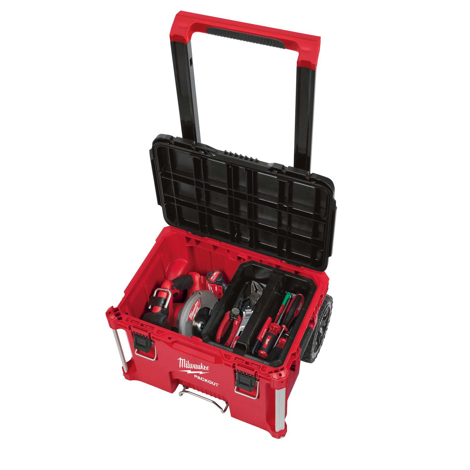 Milwaukee PACKOUT 22.1 in. ImpactResistant Poly Rolling Tool Box 25.6