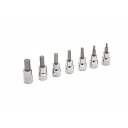 Crescent 3/8 in. X 3/8 in. drive Metric 6 Point Hex Bit Socket Set 7 pc