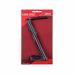 Ace 12 in. L Black Zinc Cane Bolt 1 pk