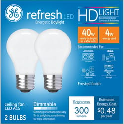 GE Refresh A15 E26 (Medium) LED Bulb Daylight 40 Watt Equivalence 2 pk