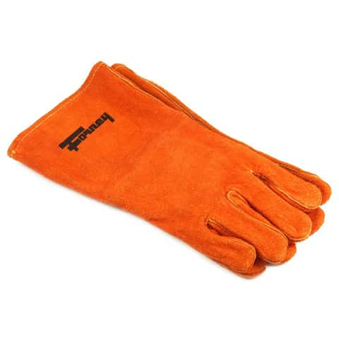 Forney 14 in. Leather Medium-Duty Welding Gloves Orange L 1 pk