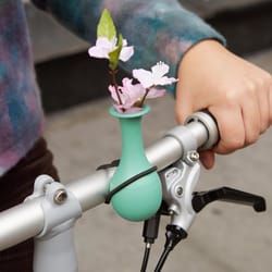 Kikkerland Fiets Plastic Bike Vase Turquoise