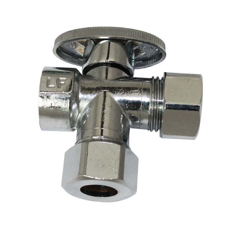 Ace 1/2 in. FPT x 1/2 in. Brass Dual ShutOff Valve Ace Hardware