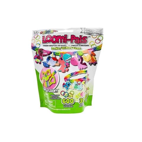 Rainbow Loom Loomi-Pals Dino Charm Bracelet Kit Multicolored 681 pc ...