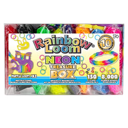 Rainbow Loom Treasure Box Neon Bracelet Making Kit Multicolored