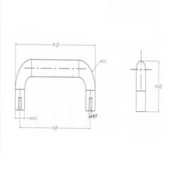 Richelieu 3-11/32 in. L Black Plastic Door Pull