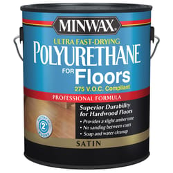 Minwax Ultra Satin Clear Water-Based Fast-Drying Polyurethane 1 gal