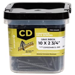 Big Timber No. 10 Sizes X 2-3/4 in. L Gray Birch Star Trim Head Composite Deck Screws 5 lb 350 pk