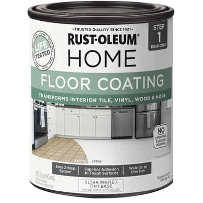 Rust-Oleum Home Floor Coating Ultra White Tint Base Floor Paint 1 qt