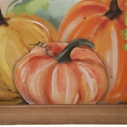 Glitzhome 24 in. Pumpkin Farm Easel Sign Fall Decor