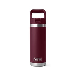 YETI Rambler 18 oz Wild Vine Red BPA Free Bottle with Straw Cap