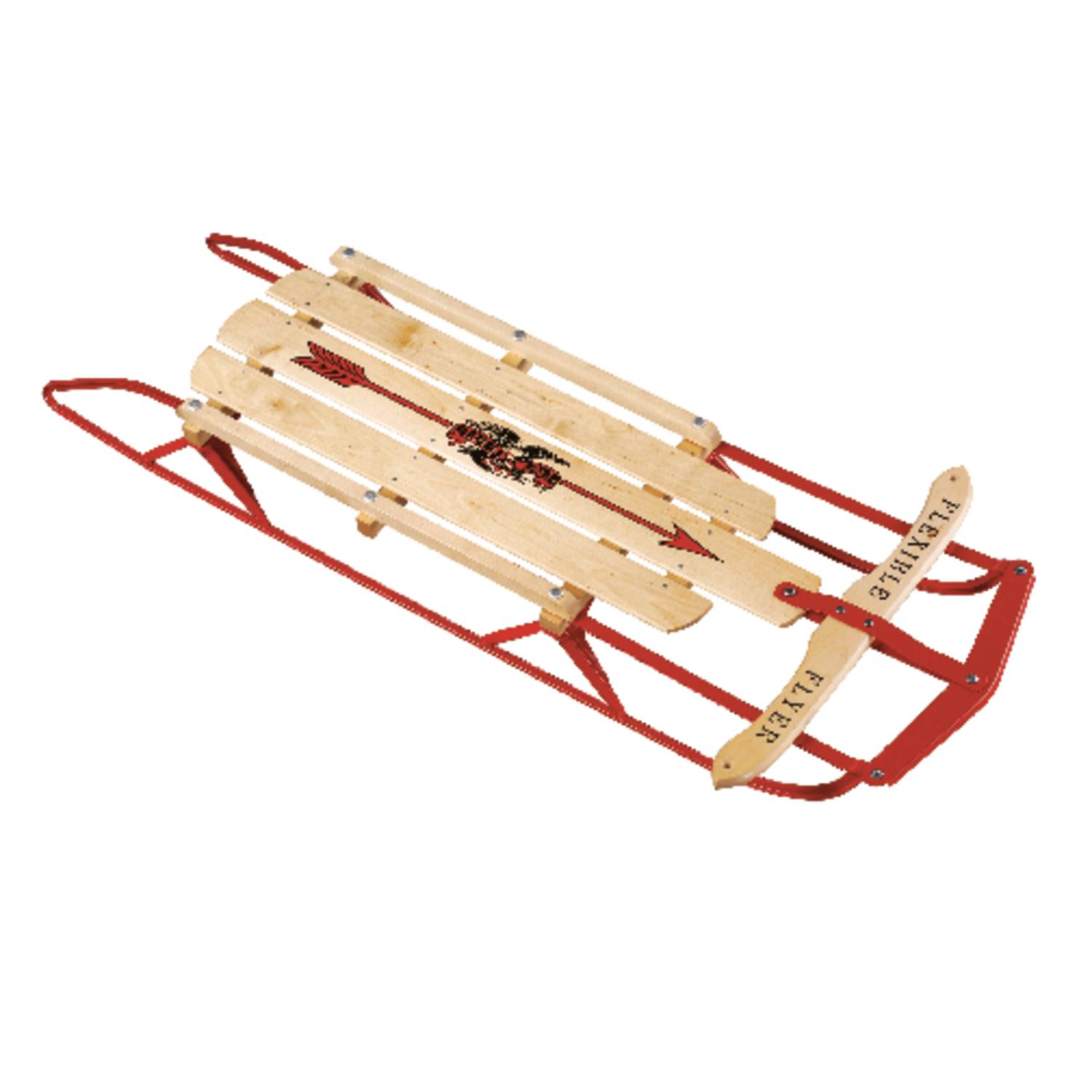 Flexible Flyer Steel Runner Wood Sled 48 in. L - Sansujyuku