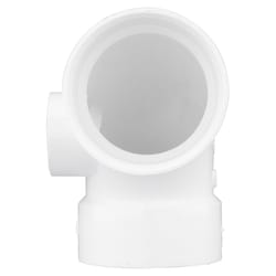 Charlotte Pipe Schedule 40 3 in. Hub X 3 in. D Hub PVC Elbow 1 pk