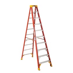 Werner  10 ft. H x 30.38 in. W Fiberglass  Step Ladder  Type IA  300 lb. capacity 