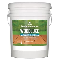 Benjamin Moore Woodluxe Solid Flat White Base Acrylic Deck and Siding Stain 5 gal
