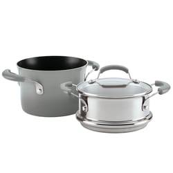 Rachael Ray Aluminum Steamer Insert 3 qt Gray