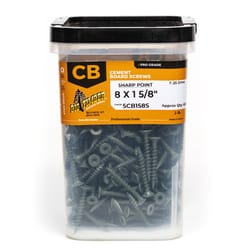 Big Timber No. 8 Sizes X 1-5/8 in. L Star Black Phosphate High/Low Cement Board Screws 665 pk