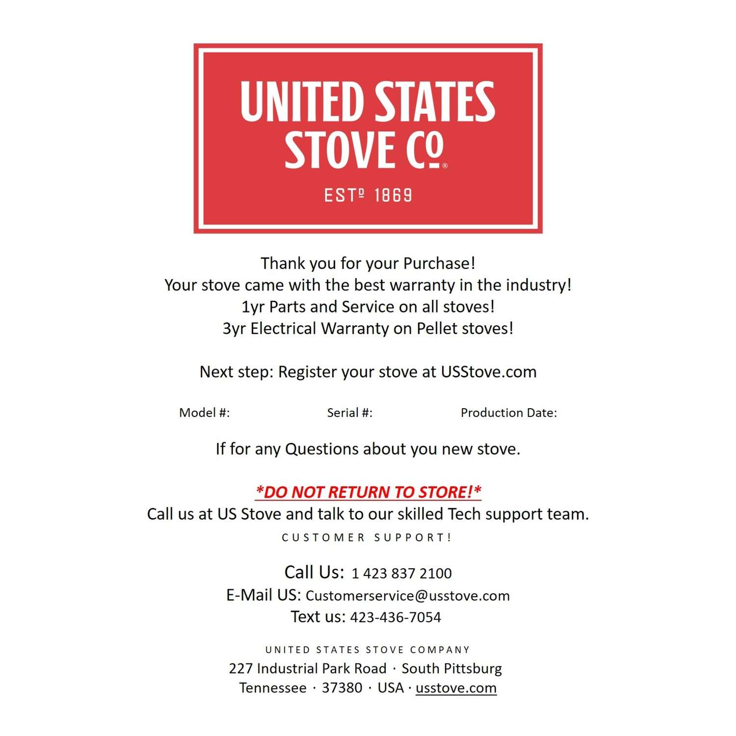 US Stove Caboose EPA Certified 1500 sq ft Antique Coal Stove 40 lb. cap. -  Ace Hardware