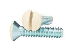 Amertac No. 6 X 3/4 in. L Slotted Oval Head Wallplate Screws 10 pk