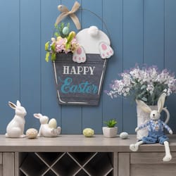 Glitzhome Easter Wall Decor Flora/Iron/MDF 1 pc