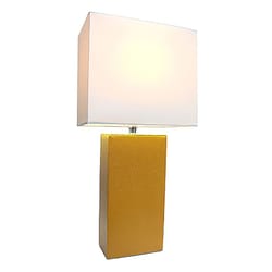 All The Rages Elegant Designs 21 in. Tan/White Table Lamp