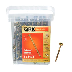 GRK Fasteners UberGrade No. 8 X 2-1/2 in. L Star Self-Tapping Cabinet Screws 330 pk