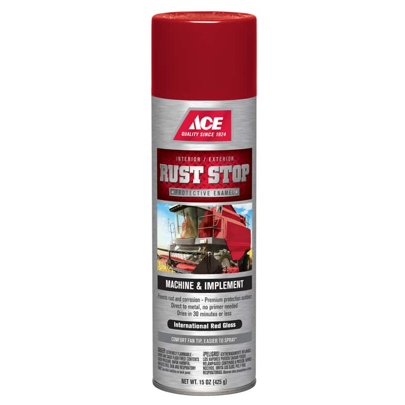 Ace Rust Stop Gloss International Red Protective Enamel Spray 15 Oz Ace Hardware