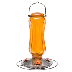Perky-Pet Oriole 16 oz Glass Carnival Vintage Nectar Bird Feeder 4 ports