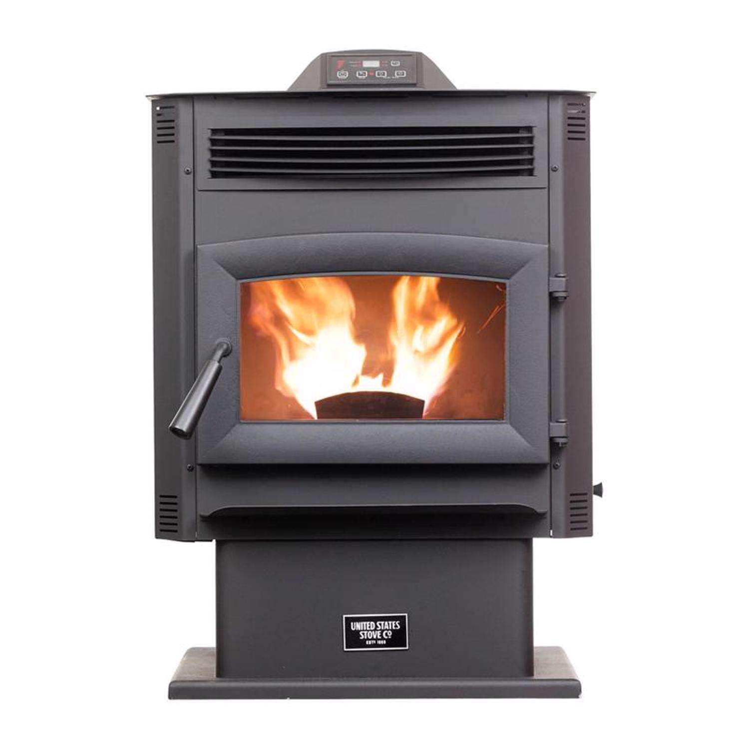 US Stove EPA Certified 1700 sq ft Pedestal Wood Pellet Stove 90 lb. cap.  Hopper - Ace Hardware
